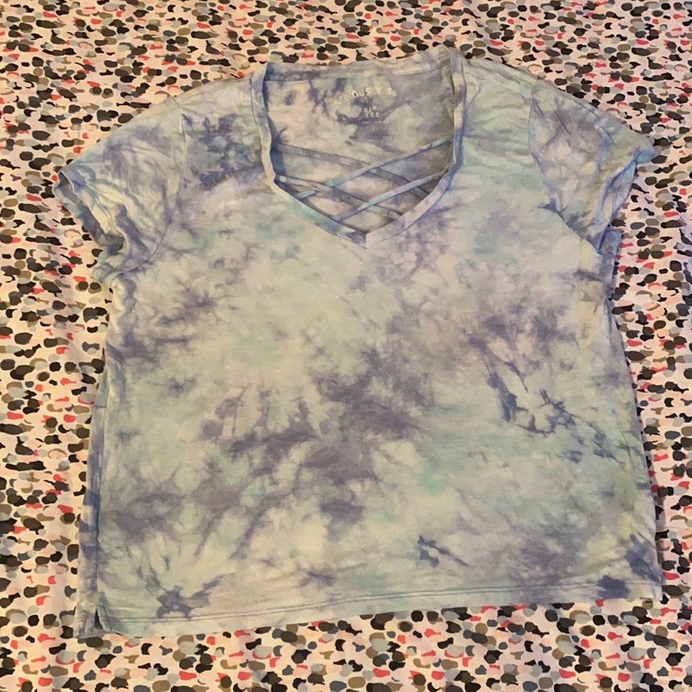 Aeropostale Sassy Blue Tie dye Top